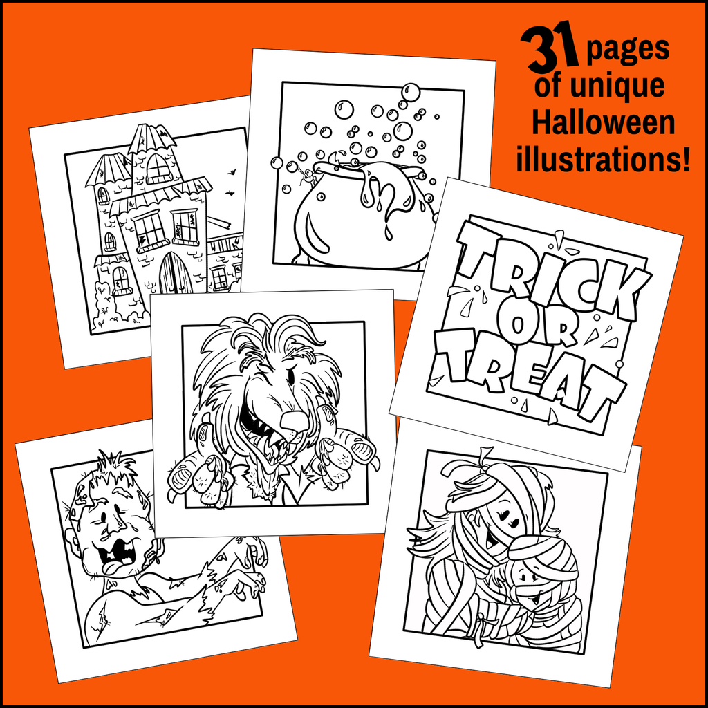 Boxes Full of Halloween Colouring Book