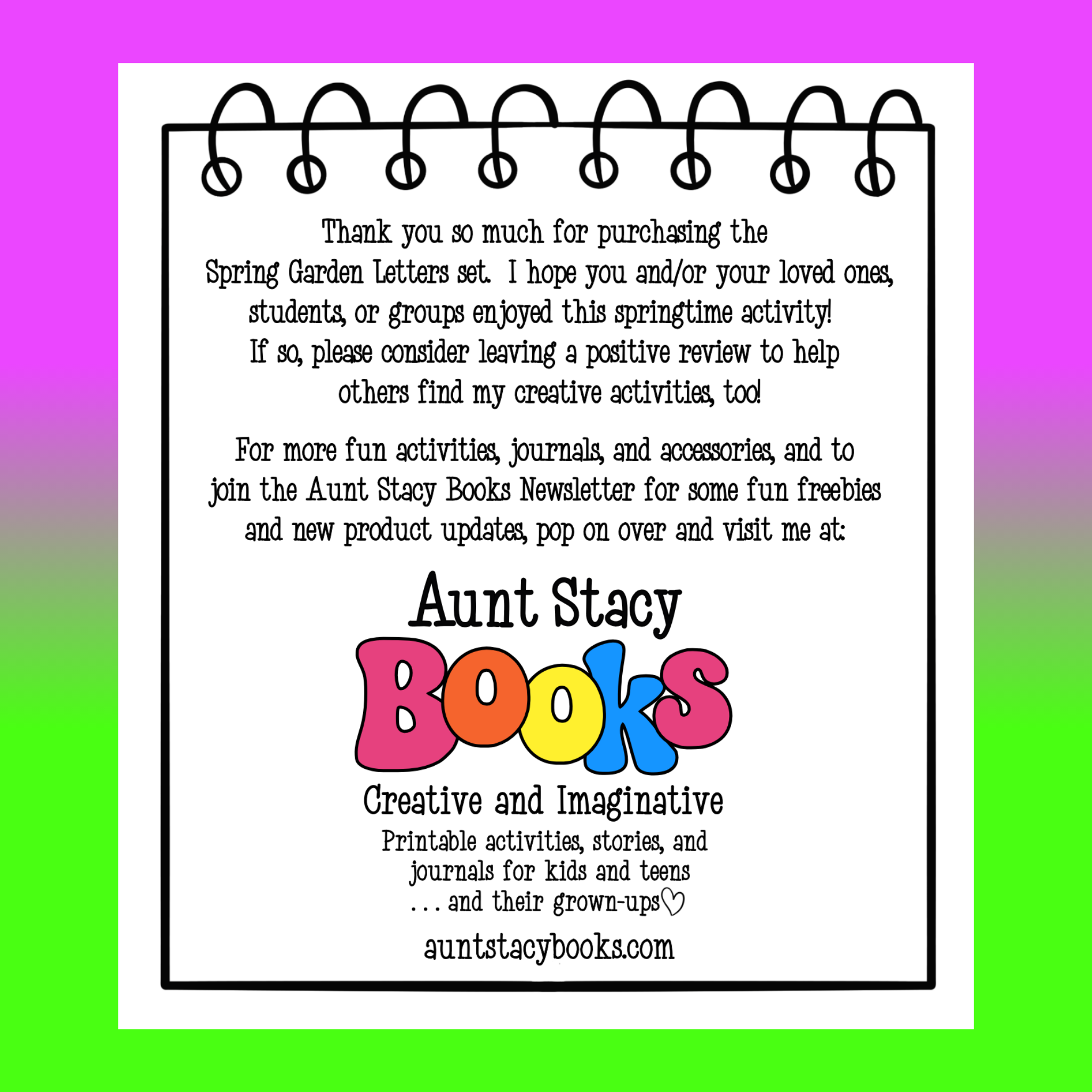 Colour Your Own Spring Garden Letters – Printable PDF Alphabet