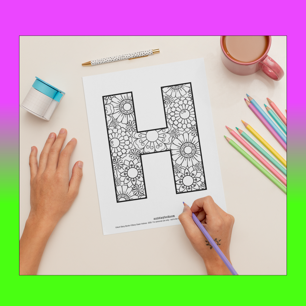 Colour Your Own Spring Garden Letters – Printable PDF Alphabet
