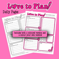 Love to Plan Daily Planner Page - Printable Weekly Organizer