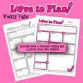 Love to Plan Weekly Planner Page - Printable Weekly Organizer