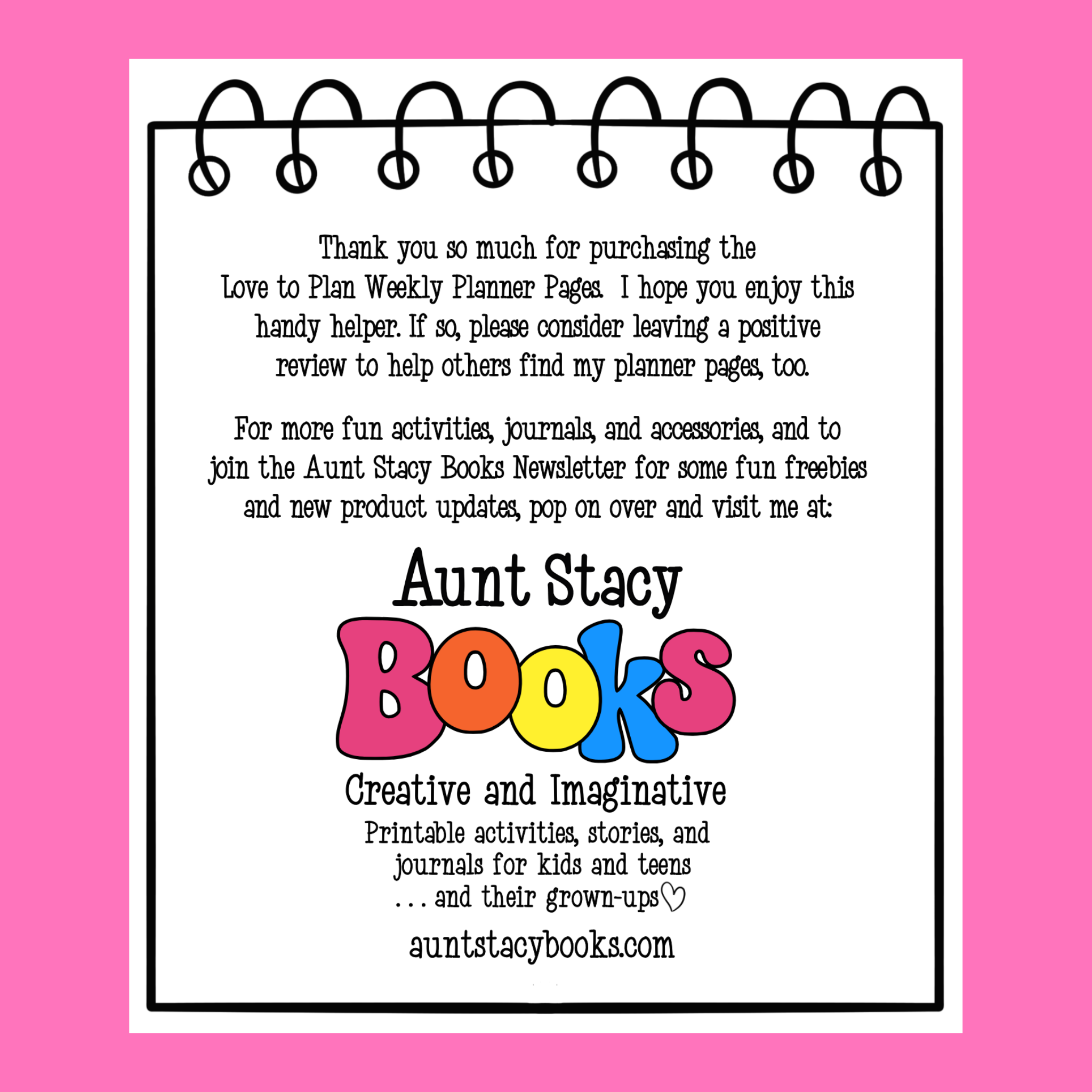 Love to Plan Weekly Planner Page - Printable Weekly Organizer