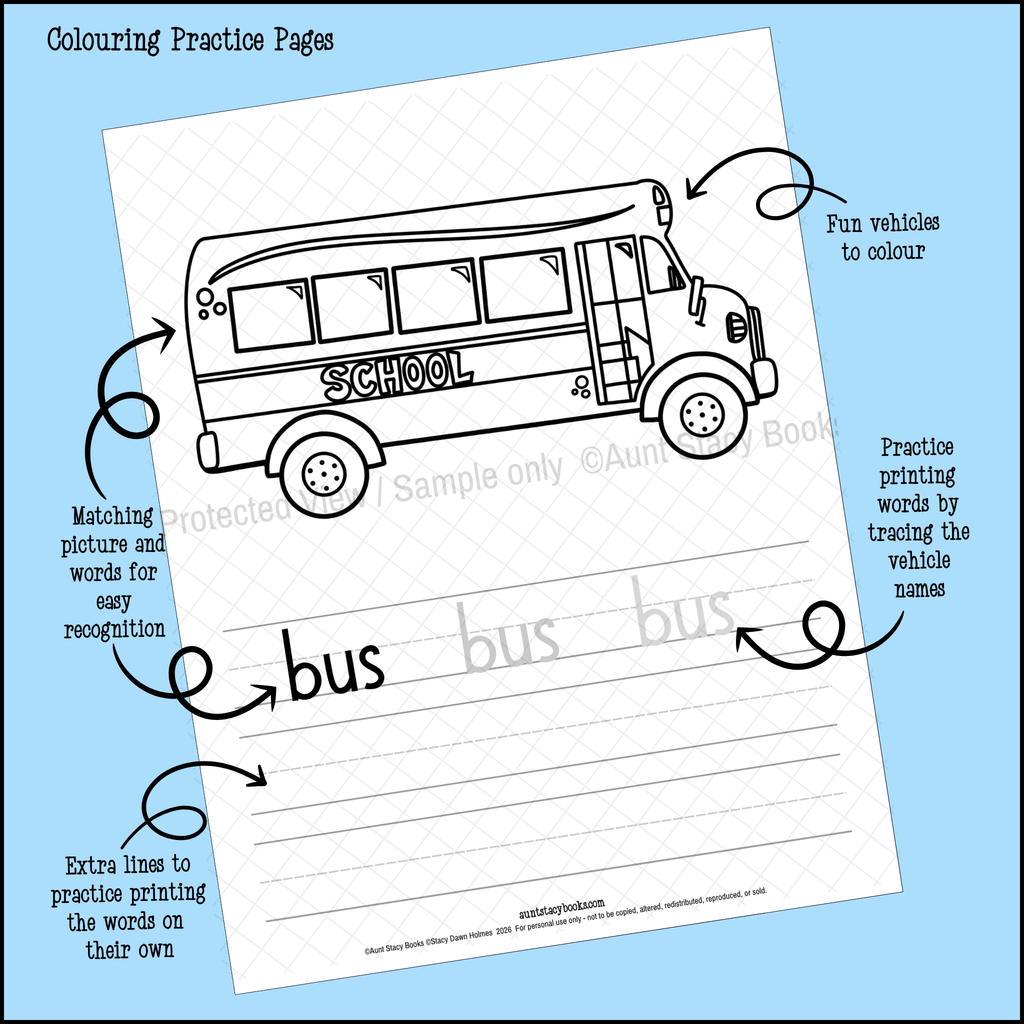 Let's Go! Printing Practice Activity Workbook - Printable PDF