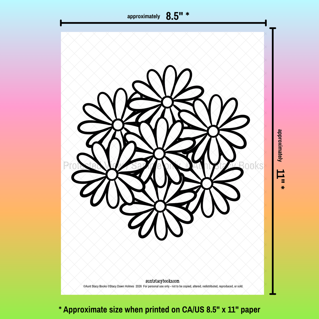 Colour Your Own Spring Flowers – Printable PDF