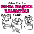 Cool Shades Colour Your Own Valentine Cards Printable Activity